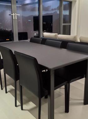 意式极CFC德利现丰岩板餐桌会议台长方形简约轻奢家简用小户型饭