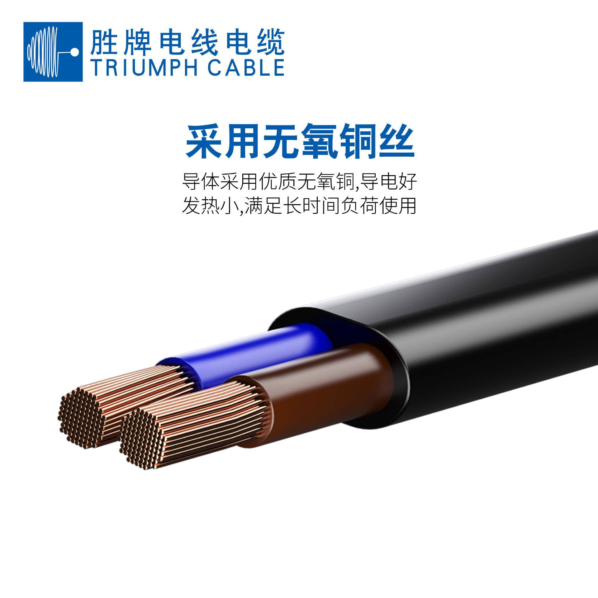 VD7E护套软线H03V-H2F扁线RV388V2*V0.5黑色两芯现货直供