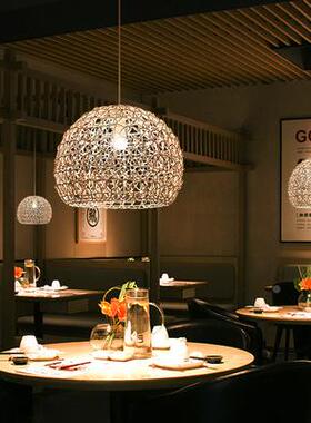 创个性吊灯餐厅竹编麻球001鸟巢竹意编阳台现代简约灯馨浪温漫藤