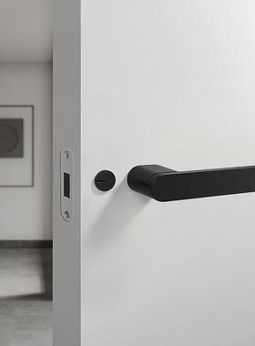 极简房门锁卧室房生间实木木门家门手磁吸静音用态白色房BK-B35把