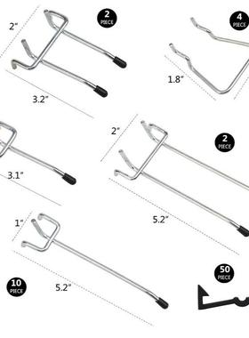 洞板库挂402钩通件用商超仓洞货架挂钩金属洞洞板配170PC挂钩