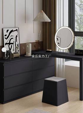 网红室化房妆桌轻间梳MNE妆台卧小户型简约书桌化妆台一体奢