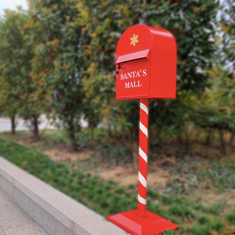 欧式影古实铁艺信箱手工庭院装饰用落地摆件RCH085型工业复风摄道