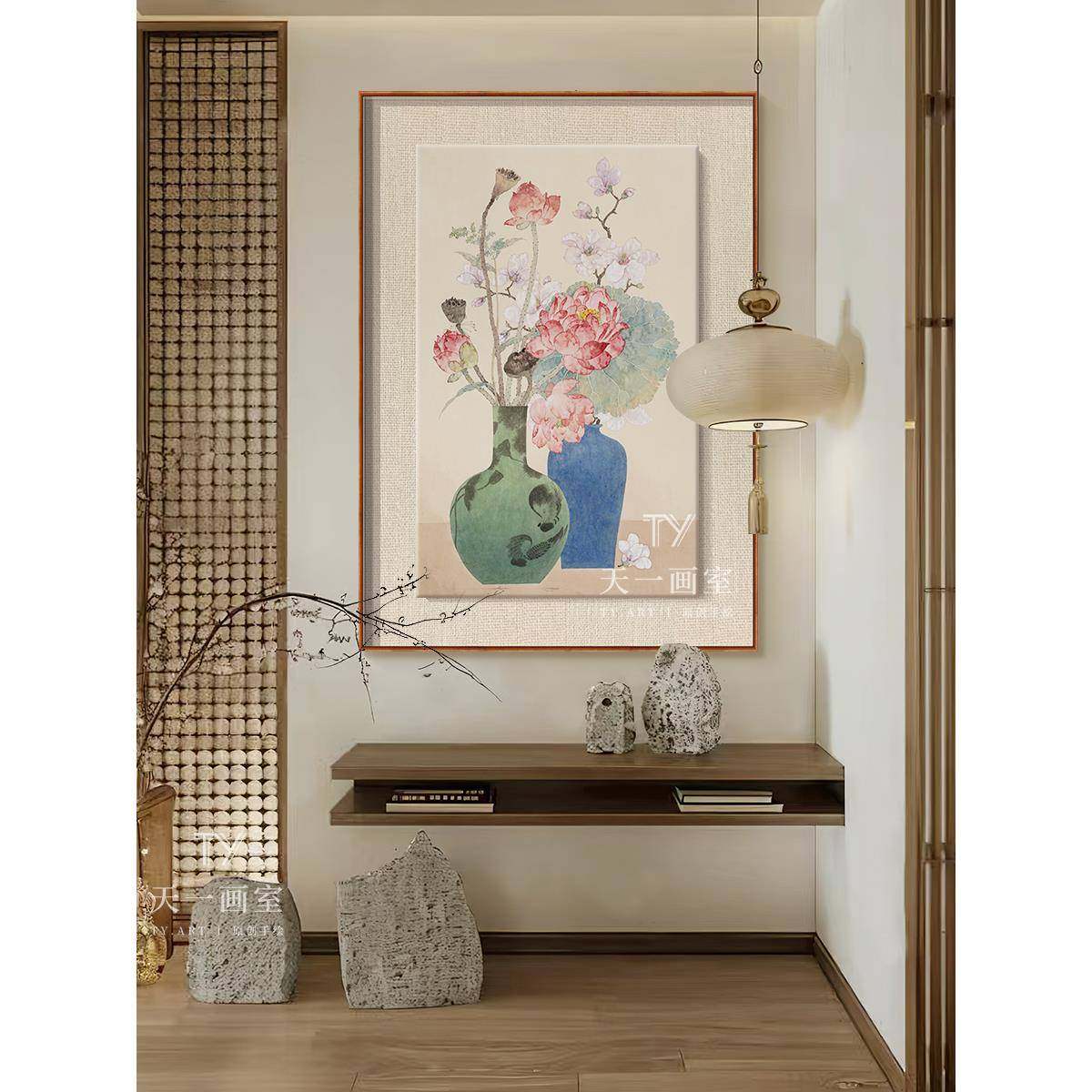 新中式壁静斗物关柜装饰画花卉花瓶纯手绘油画中国81053玄风客厅,饰品/流行首饰/时尚饰品新,DIY配件,淘宝优惠券,粉丝福利购,淘宝优惠卷