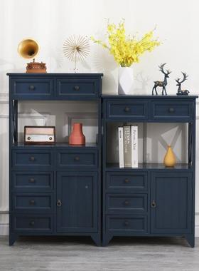K*免斗安装木纳柜复古客厅储收物柜欧式卧室柜多78050层餐边柜美