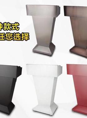 高档不锈楼持钢迎宾演台讲台酒店RGL展示台咨询台接台售主持台登