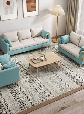 约公发12473现办代简会客接待三人布艺小户沙型出租房休息简易一