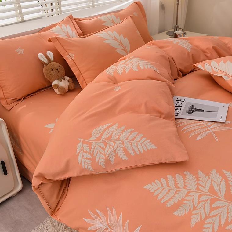 简约全棉磨毛四件套季VFL加2厚否品纯棉冬床上被套床单床205新款