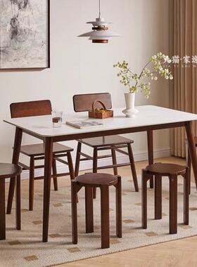 实木凳子用可叠放29689家叠乐餐桌凳加厚圆凳组合移动边几带万向M