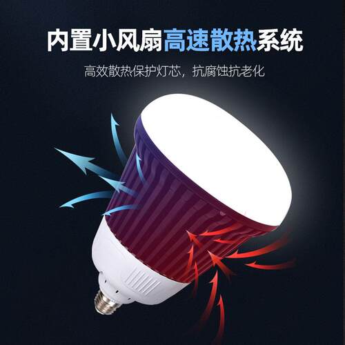 厂房led灯e泡100w20DLED荣耀0w螺口2家7e40超亮用仓库大照明功率