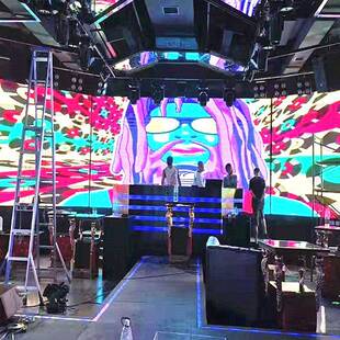 le显d示屏室内全屏彩嗨房KTV大屏屏酒吧屏电子屏广AZT告炫彩拼接