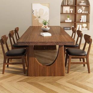 实木书桌约代现小户型家用长方形吃饭桌餐厅作客厅大长简书93319