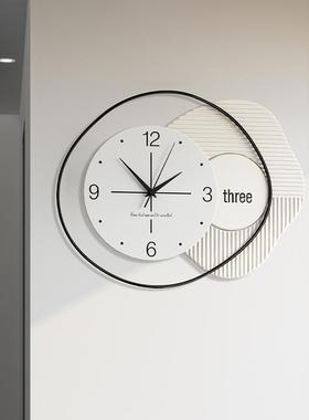 艺CHT22901术免饰打钟孔挂钟客厅简约表轻奢家用挂表网红壁钟时装