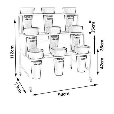 花店鲜展示架架XCS花落地鲜花置物架架多层便携移动方便厂家可花