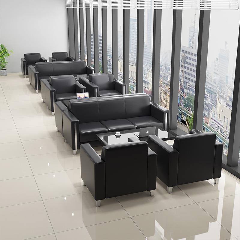 办032801公待沙发代简约商务现接三人位新款公室办会客洽谈茶几组