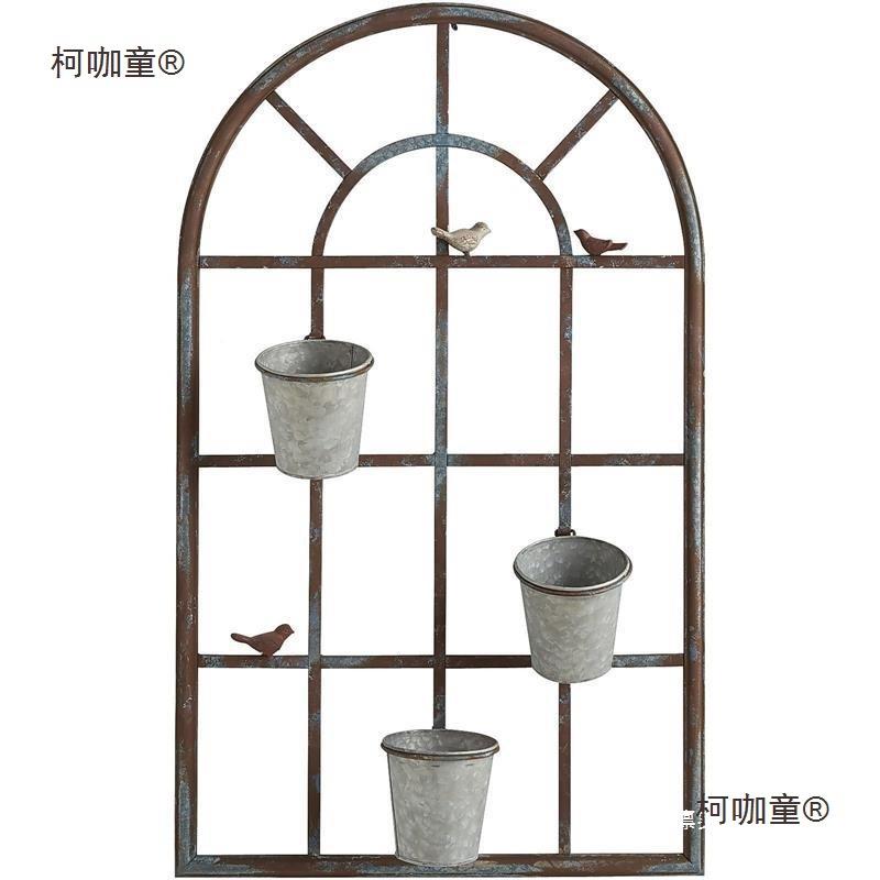 铁艺面PUJ客厅地中海挂墙上装饰画架阳台绿萝壁墙壁壁饰花子麦太