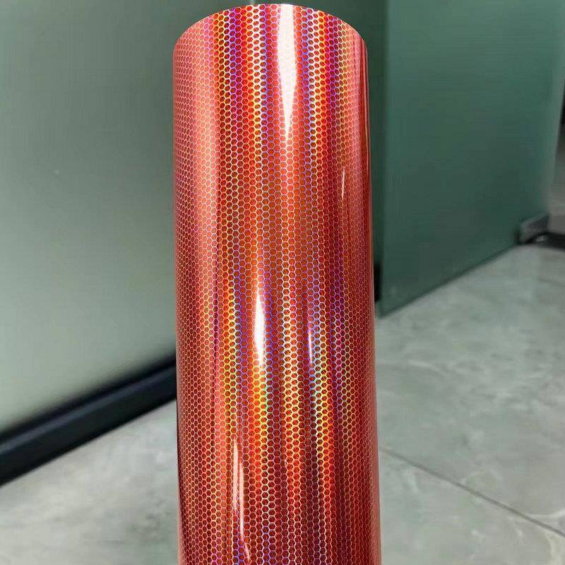 6D棱镜蜂窝菱贴形灯车碳纤维亮光纸膜914膜车身改色膜厂汽家