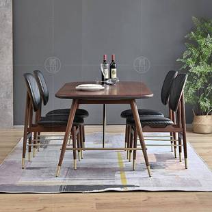 意式 极简北美黑桃胡木餐创YTH桌设计师洽谈茶桌意桌工作台书民宿