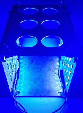 LED可调亮度220V实验光源蓝光灯板盒学生小功率460nm培养箱试管用