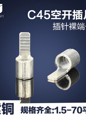 c45插片 片型冷压裸端头插针 冷压裸端子片形裸端头 c45焊片紫铜