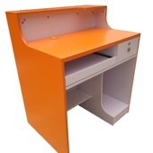 烟柜台便利店超市货架收银台广西烟草终端桔红橙色配套电脑桌