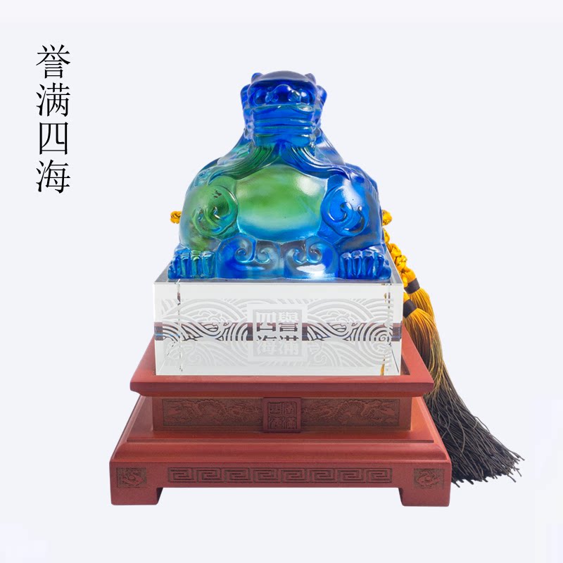 国风水晶貔貅招财桌面摆件