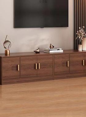 电视柜实色客厅AYP简木约小户型用落地储柜物柜家卧室飘窗柜电视