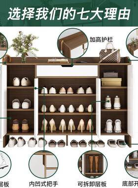 鞋架子家用口收室内好看大容量户玄关RGQ柜入阳台纳柜简门易防尘