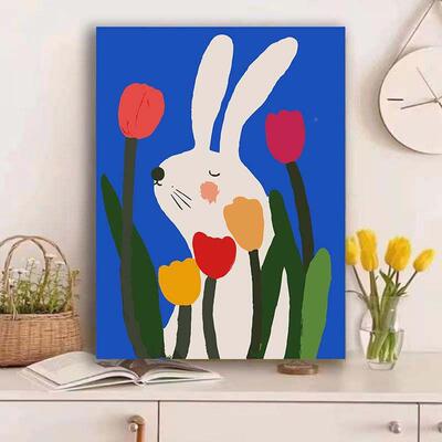 diy填感充数字油挂画高单级轻奢客厅PMH房间装饰画墙简解闷手工礼