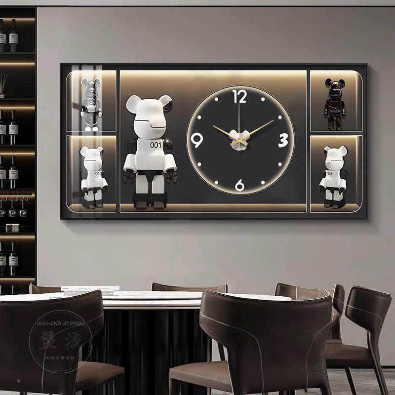 25款02新电表箱装MY-11190饰画带钟表大尺寸配电箱挂暴画力熊开关