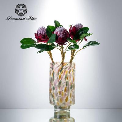 钻石星玻璃花意炫创彩高级感插瓶花瓶果盘套装花家居摆19032件瓶