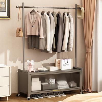 5Y衣A1优勤挂衣F77T6MMT架卧落地室可移动家用晾衣架置物架子服室