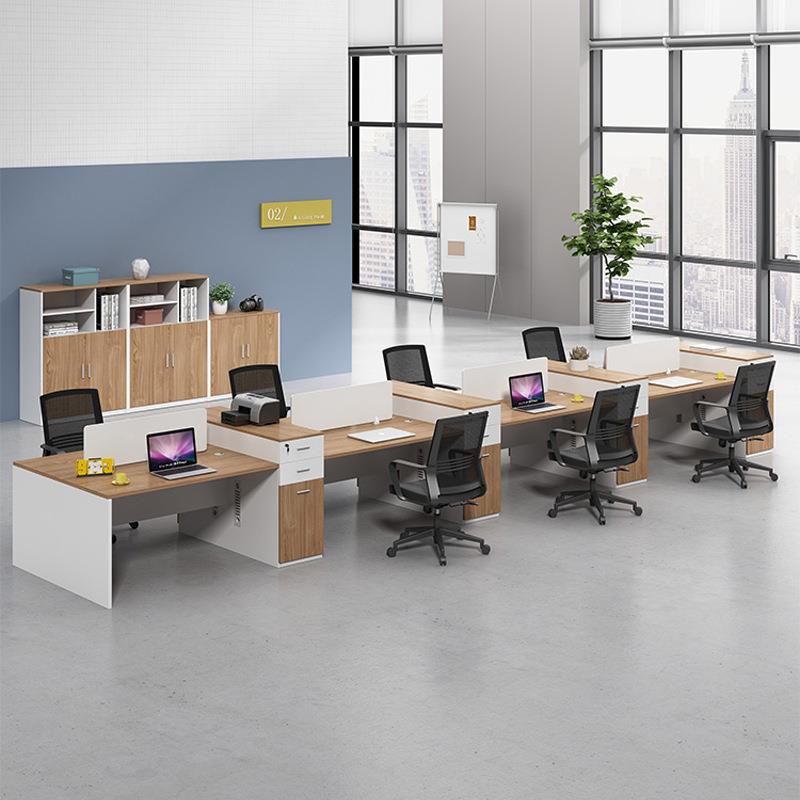 办公桌双人屏-财人风卡位工作台财务桌椅合2/4简约组公电脑办室桌