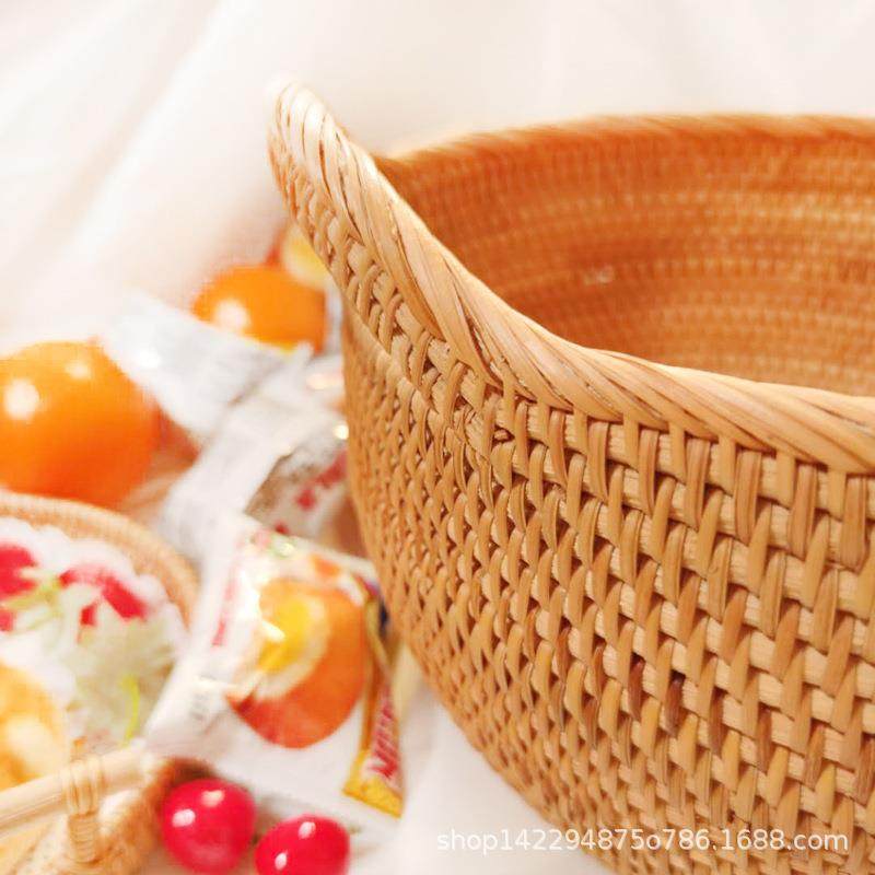 越南秋LCL藤编衣服桶浴室家用纳筐装饰筐花收篮工脏编织手手提杂