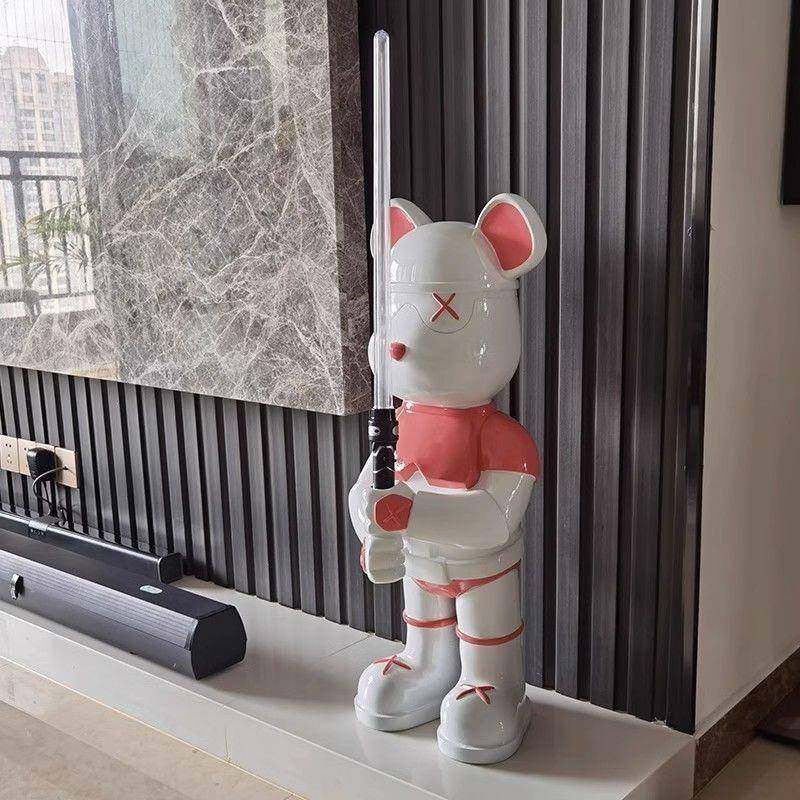 网红789678大号光剑力熊大型摆件厅电视柜品旁客装饰商场酒吧开暴,家居饰品,落地摆件,淘宝优惠券,粉丝福利购,淘宝优惠卷