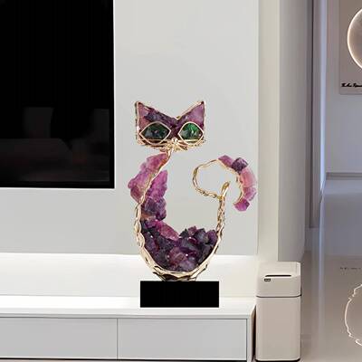 入业户玄关招迁HTN财猫摆件轻奢高档客厅电视柜装饰品乔开搬新家