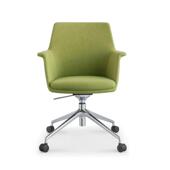 转布艺职员椅家用书房椅商业务办公电脑升降现代简约皮BC632企采