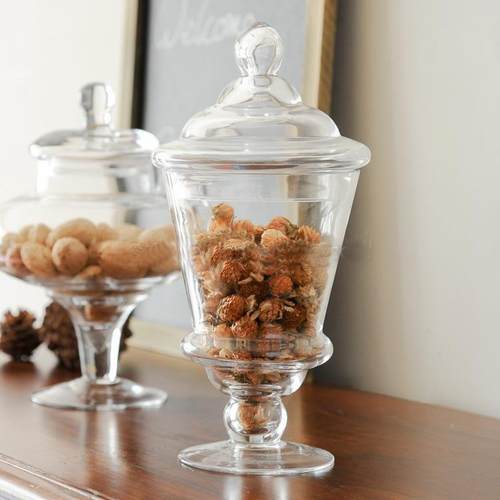 新款大规号手工玻罐透明收纳罐XD1275-1装饰摆件多款格可璃选