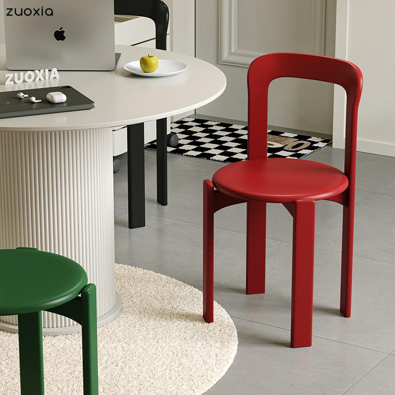 左R下ey椅北欧实餐椅设计师复古客厅家用66912网红中简木约书桌古