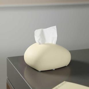 现代黑白色瓷盒纸巾ONG盒客厅茶几摆件装 餐巾陶纸盒子抽纸创意饰