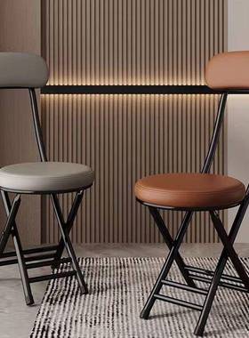 折叠椅子家用餐椅简易椅休闲靠椅宿凳舍子阳台靠XWN人椅便携成圆