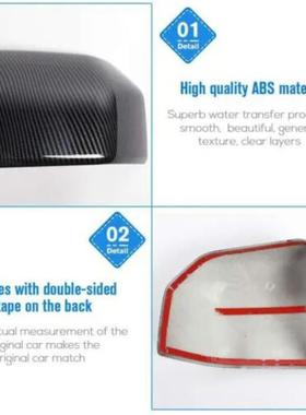 用于2MB-350015-201适9款For福特F150碳纹后视镜盖倒车镜纤盖改d