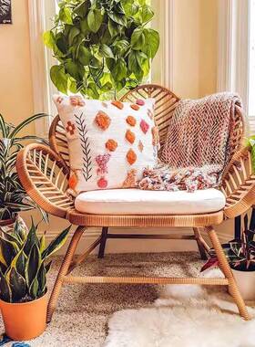 户外编藤发庭院阳台花园休闲HM-172藤椅沙露天民酒店宿朵客厅单人