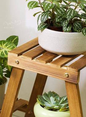 实花架子落地式多层木多阳台53244萝盆客厅装绿饰室内肉置物特价