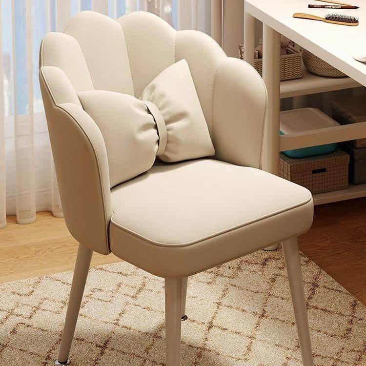 化妆凳轻奢高级感梳妆凳子女生卧室梳妆台专用椅子美甲奶油风凳子