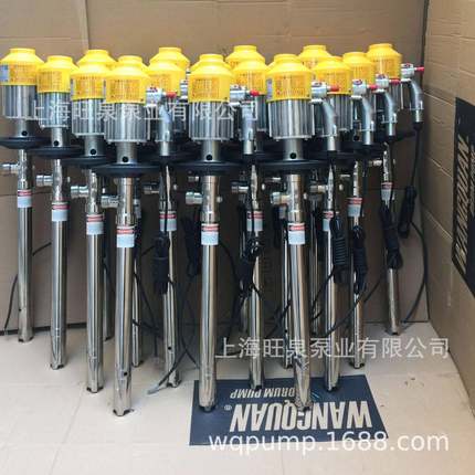 上海旺泉HD-EX2-V+SS316L-500防爆油桶泵、不锈钢防爆电动抽液泵