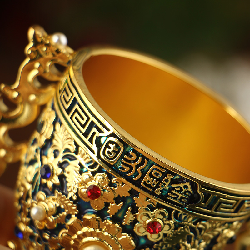 江山永固 金瓯永固杯酒具工艺品仿乾隆酒杯居家装饰品摆件礼品