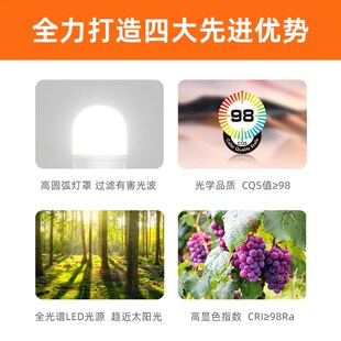 e27螺口led灯泡全光谱护眼台灯家用学习专用高显色防蓝光节能灯珠