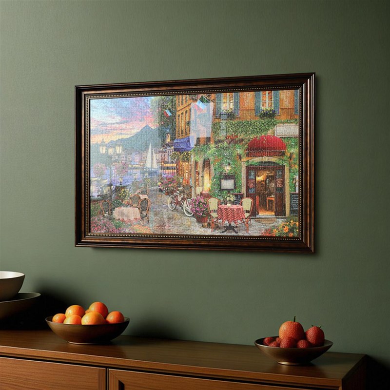 五月画馆粉色黑拼图相框1000片5075拼图裱框框拼图框2000片定制框