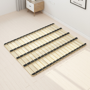 实木硬床板1.8米1.5榻榻米防潮透气折叠排骨架床定制硬板床垫护腰